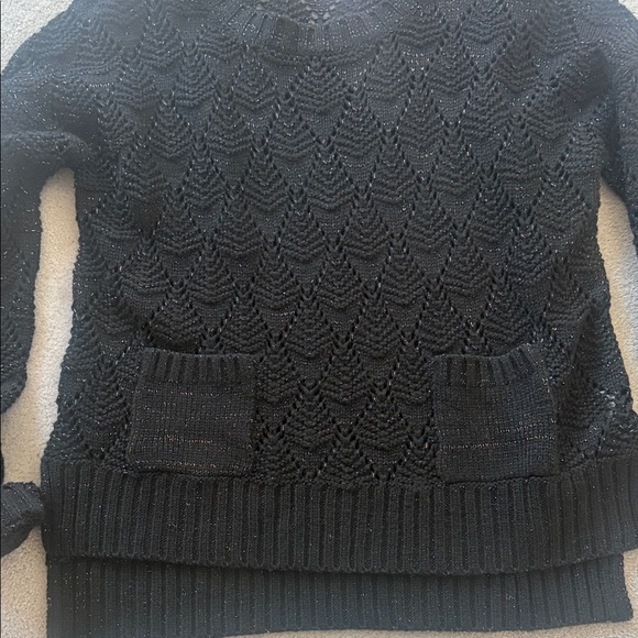 Romeo & Juliet Couture Black Textured Sweater - Picture 4 of 5